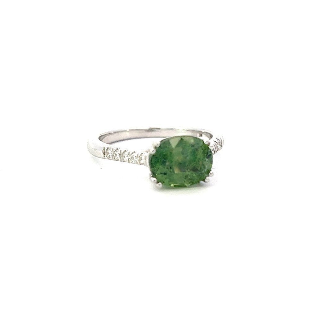 Natural Sapphire Diamond Ring 6.5 14k WG 2.89 TCW Certified $4,950 310999
